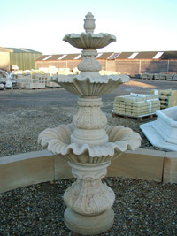 Carved fountain