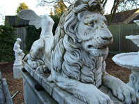 Aged Lion Statues